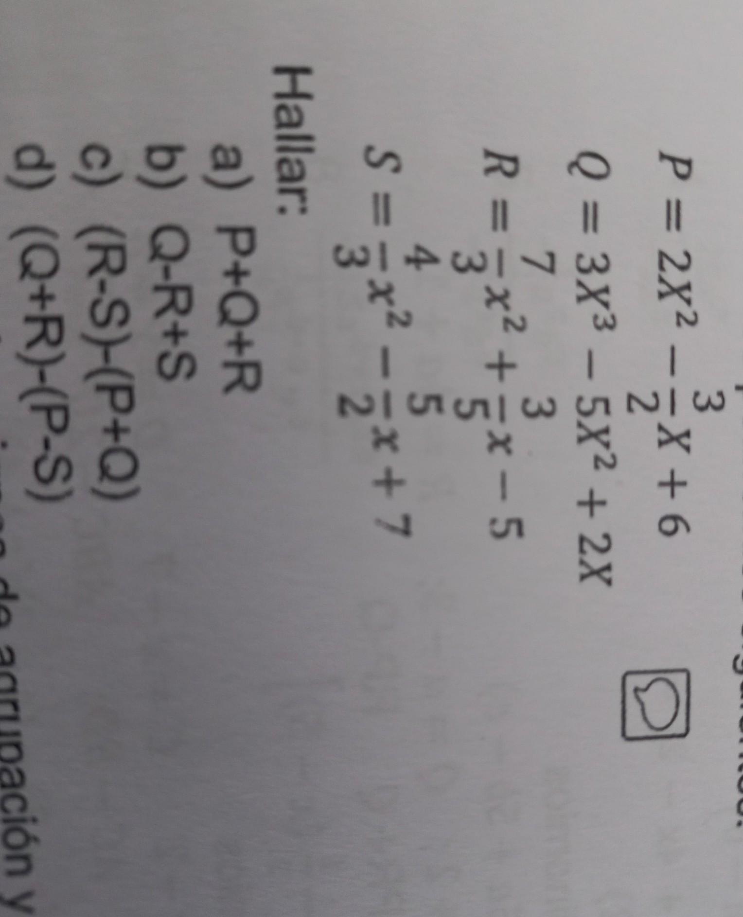 hallara) p+q+rb) qr+sc)(rs)(p+q)d)(q+r)(ps) Brainly.lat