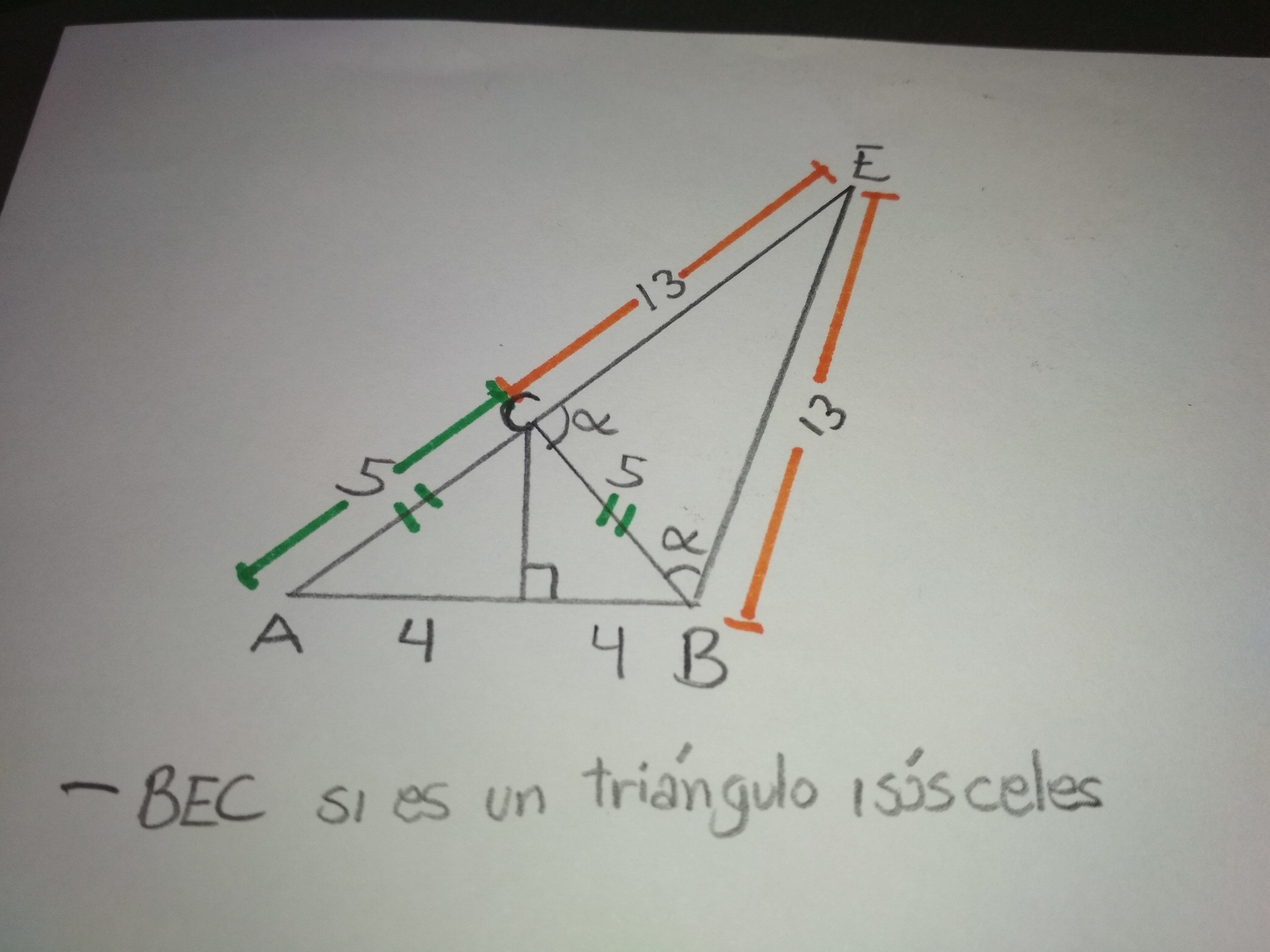 Ayuda con esto Â¿Es âˆ†BEC isÃ³sceles? Brainly.lat