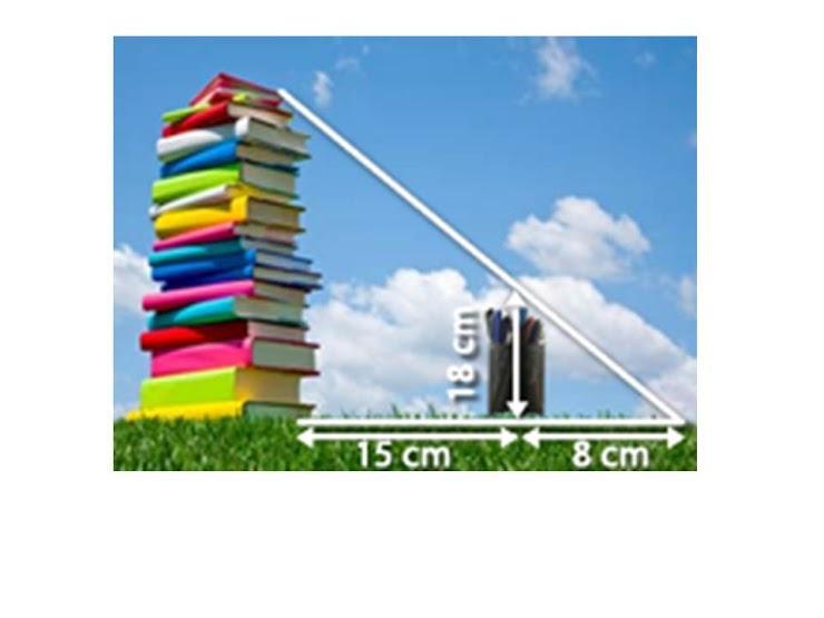 ¿Cuál es la altura del montón de libros situado sobre el