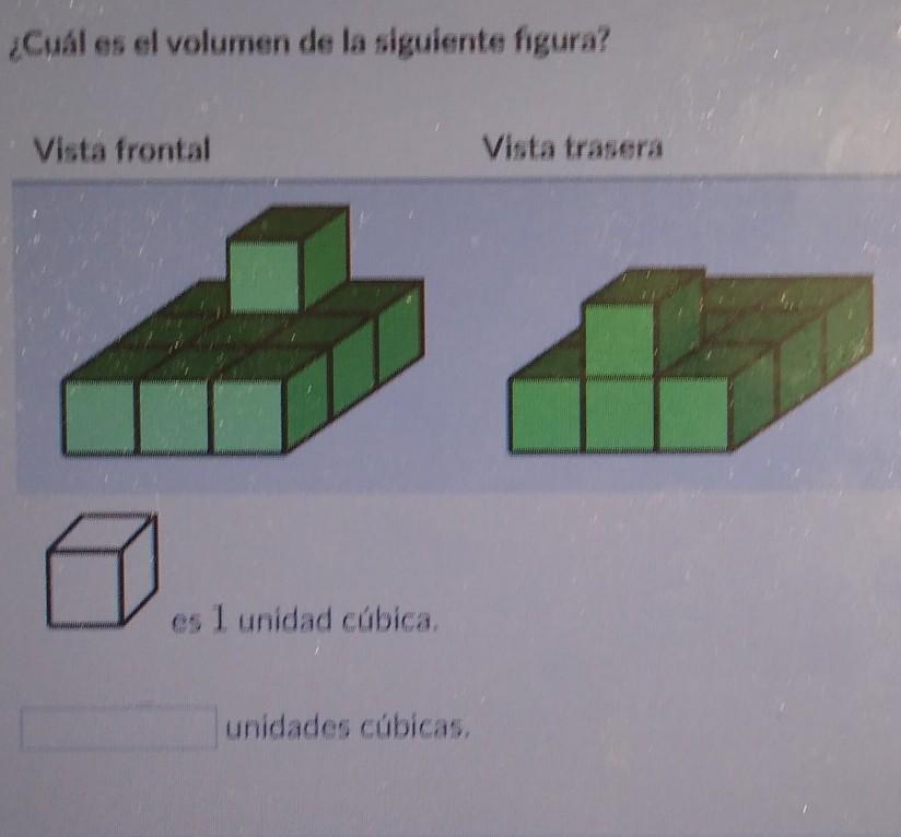 ¿Cuál es el volumen de la siguiente figura?Vista