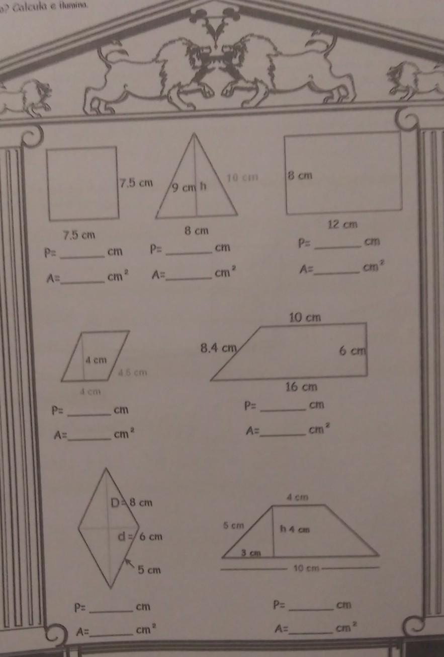 recuerdas cómo se obtiene el área y el perímetro? Calcula