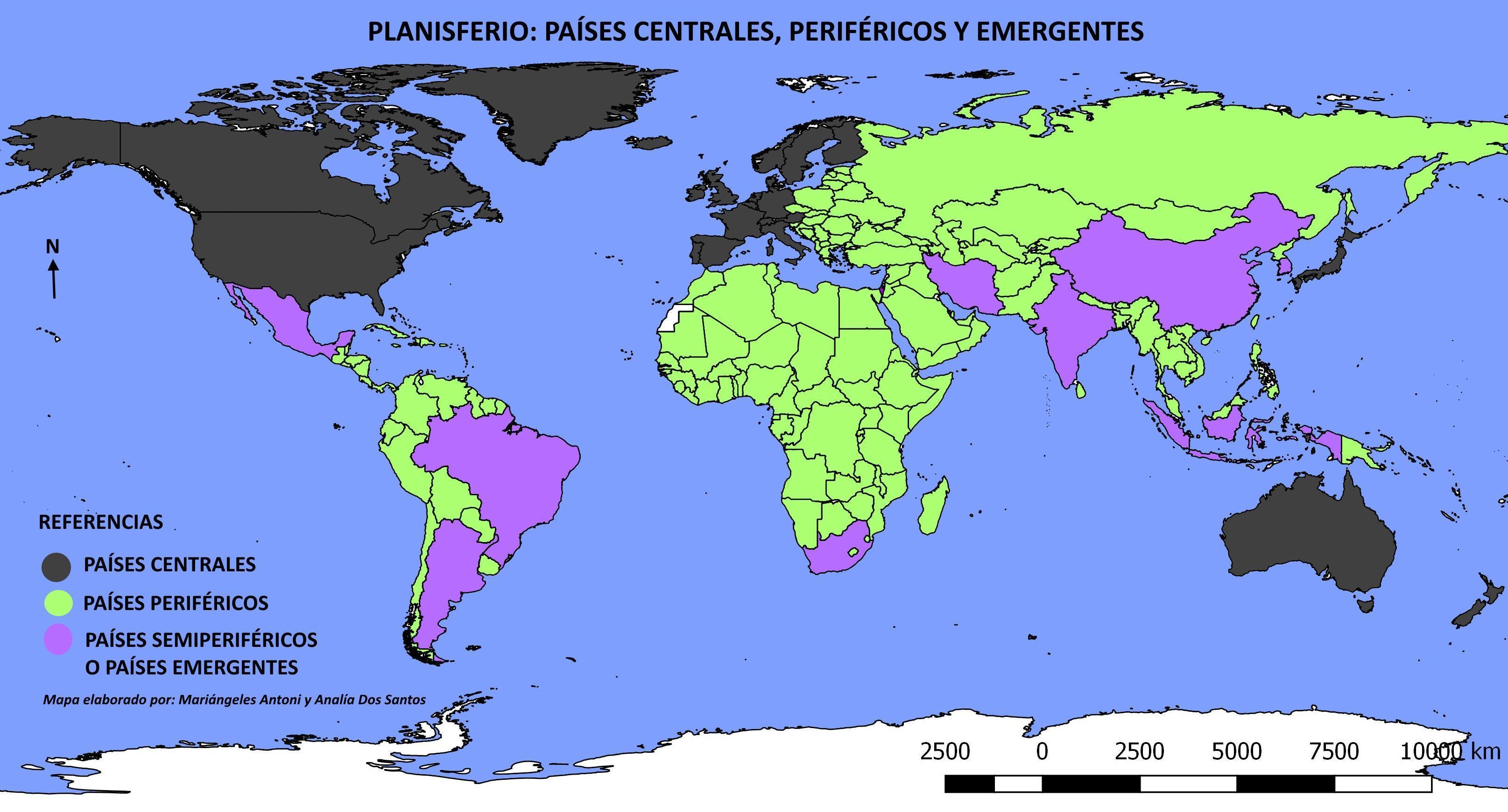 Definicion de paises centrales y paises perifericos Brainly.lat