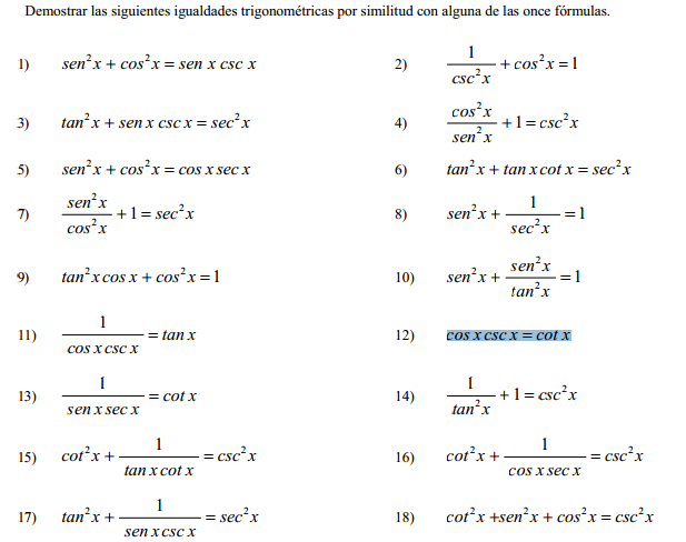 Alguien sabe identidades trigonométricaso de alguna buena
