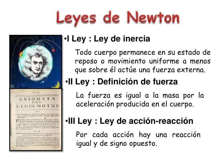 Cuales son las 3 leyes de Isaac Newton y hacer un cuadro comparativo