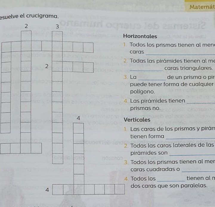 todos los prismas tienen al menos dos caras ayuda Brainly.lat