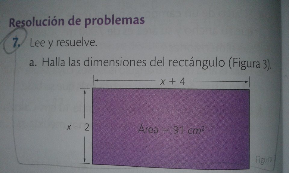 Lee y resuelve a)Halla las dimensiones del rectángulo b