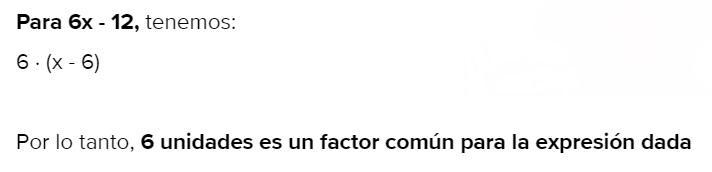 hallar el factor comun de 6X12 Brainly.lat