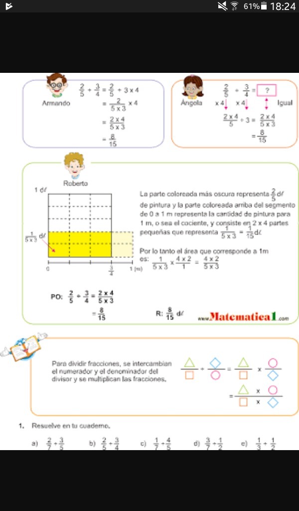 Problemas de multiplicacion y division de fracciones
