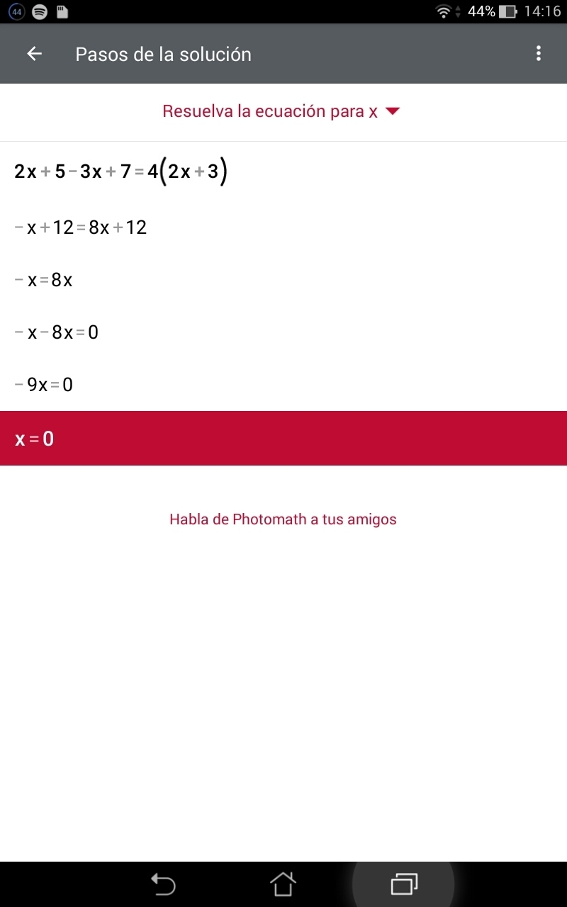 Resolver ecuaciones 2x+53x+7=4(2x+3) Brainly.lat