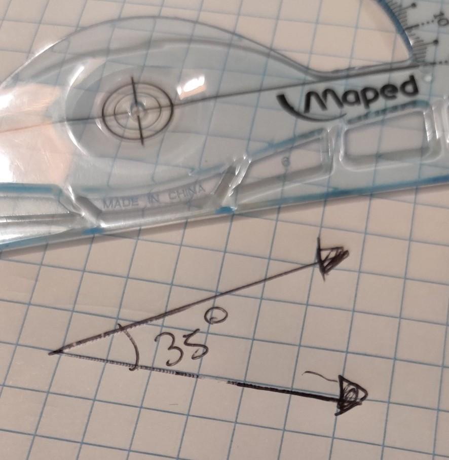 Cómo se hace un ángulo de 35° Brainly.lat