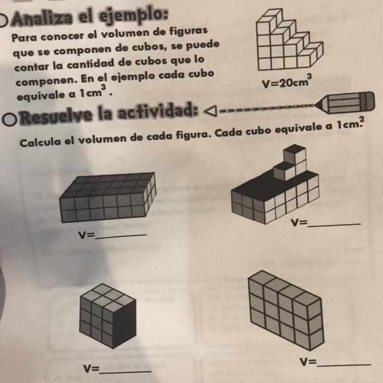 Cubos y prismas calcula el volumen de cada figura. Cada