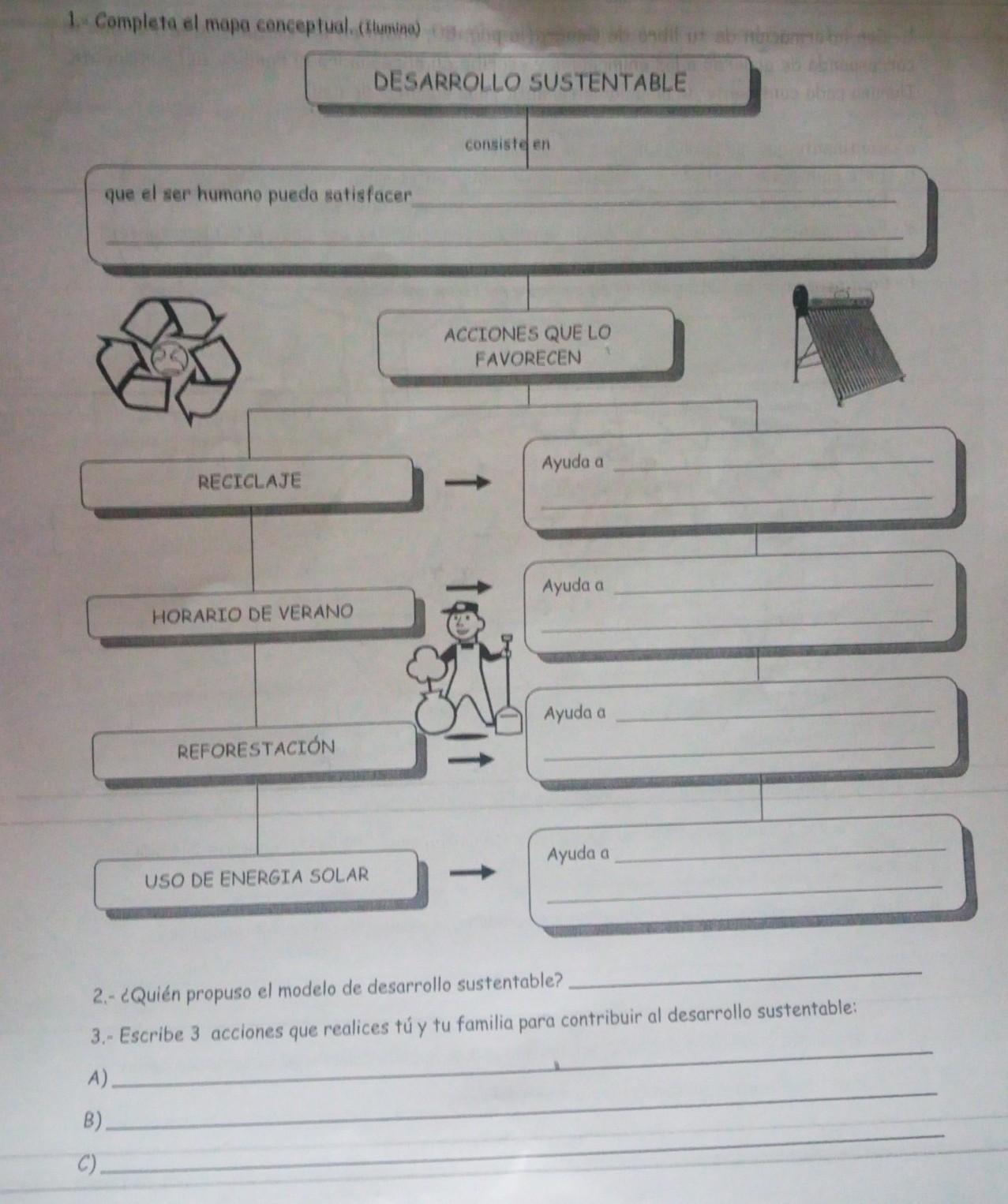 1. Completa el mapa conceptual. (Ilumina)DESARROLLO