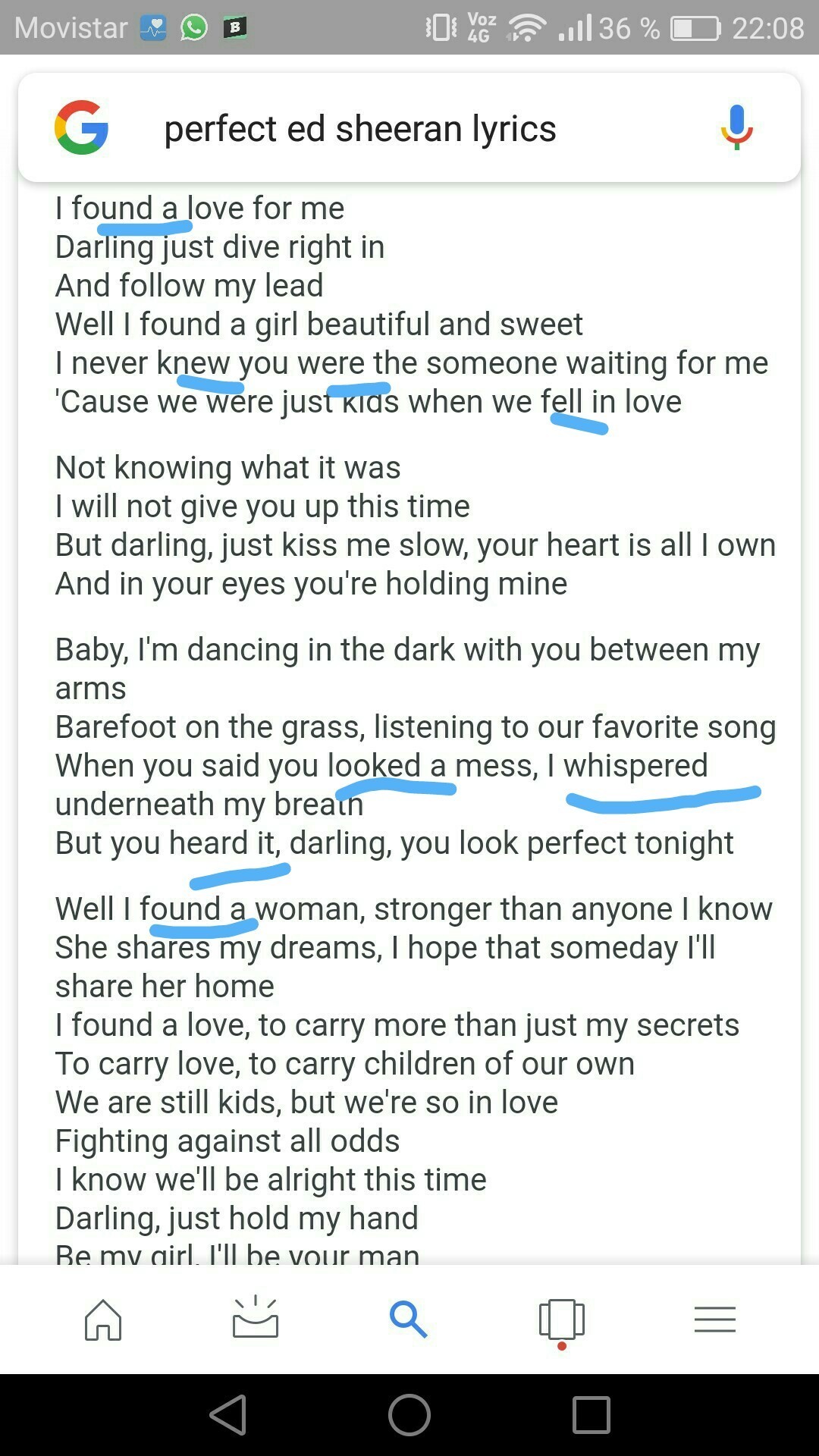 Cuales son los verbos en pasado de la canción Perfect de Ed sheeran