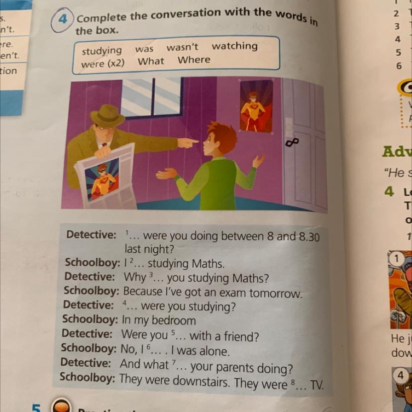 Complete the conversation with the words in box Brainly.lat