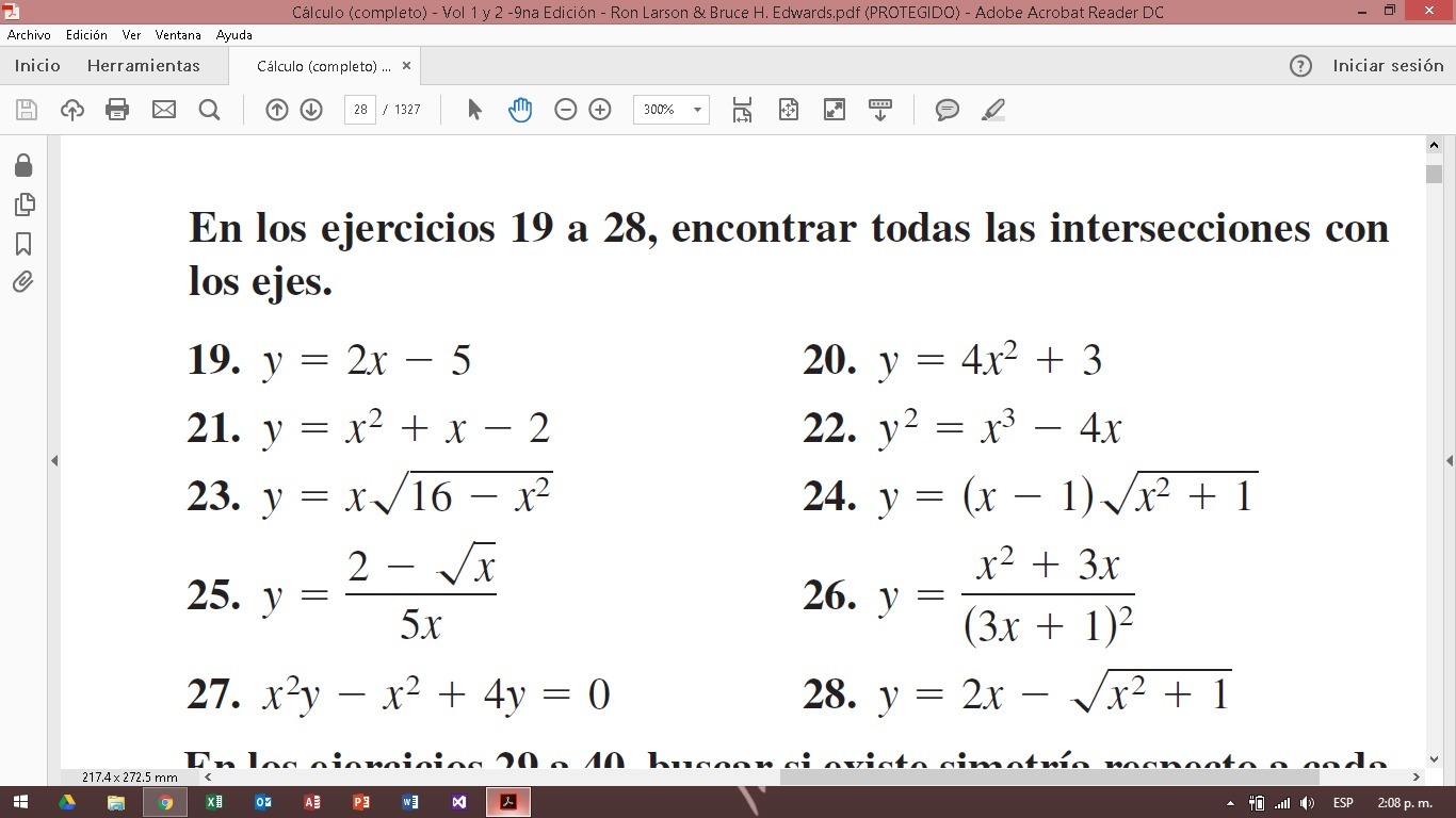 como puedo encontrar los punto de interseccion de estas