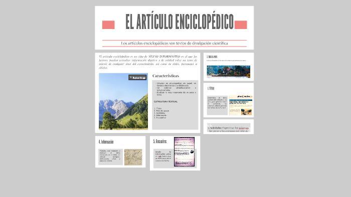 un articulo enciclopédico de cualquier tema Brainly.lat