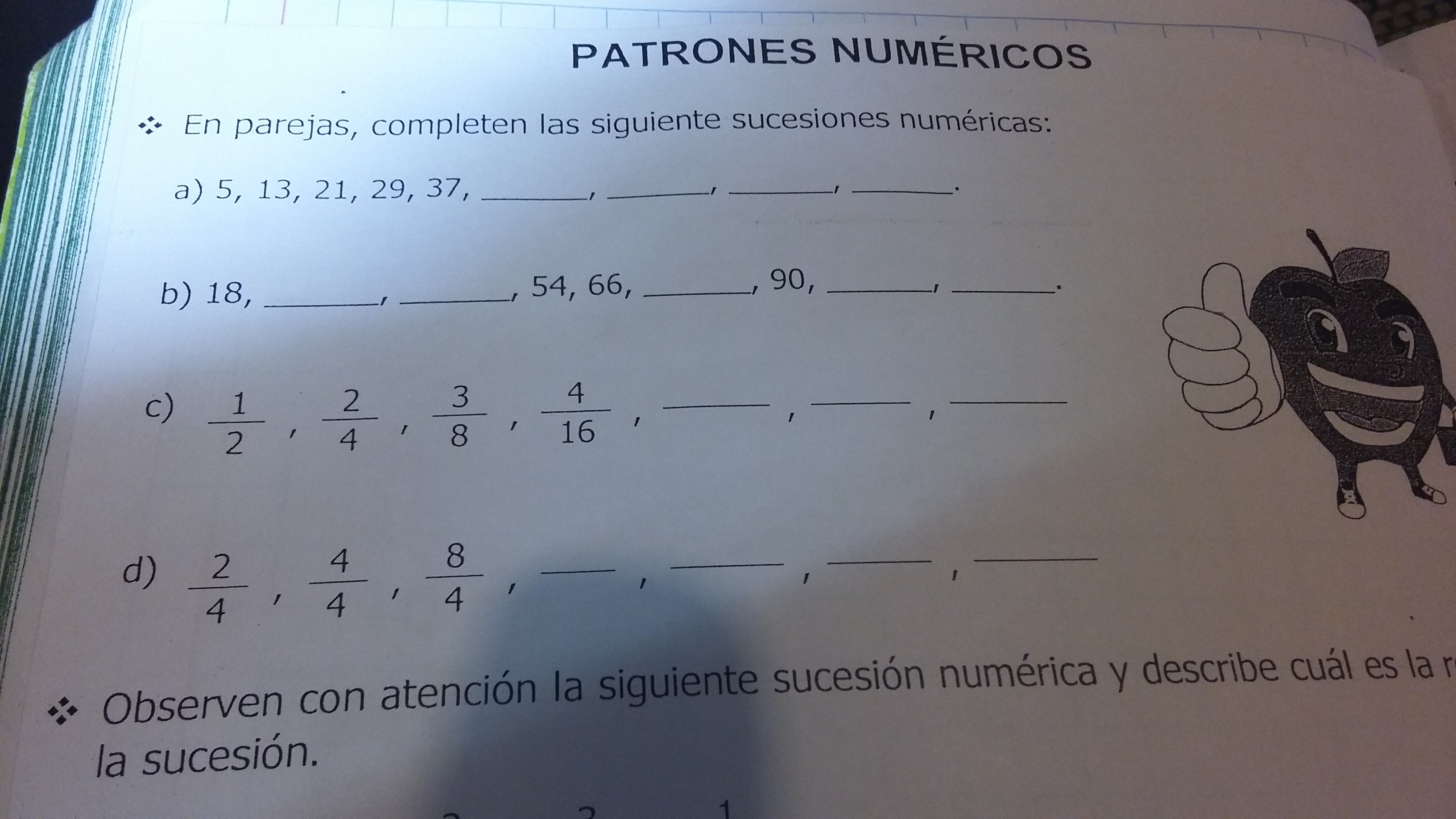 En pareja, completa las siguientes sucesiones numericas Brainly.lat