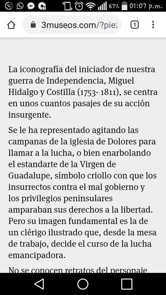 elabora un retrato escrito del padre de la patria Miguel