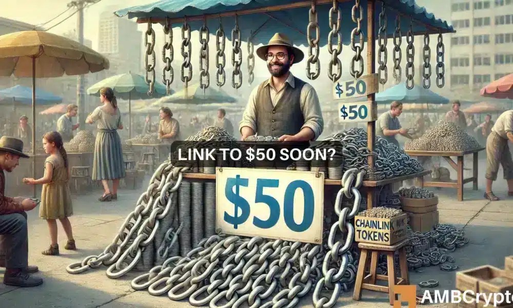 Chainlink se acerca a la ruptura ¿Se acerca el aumento de LINK a 50