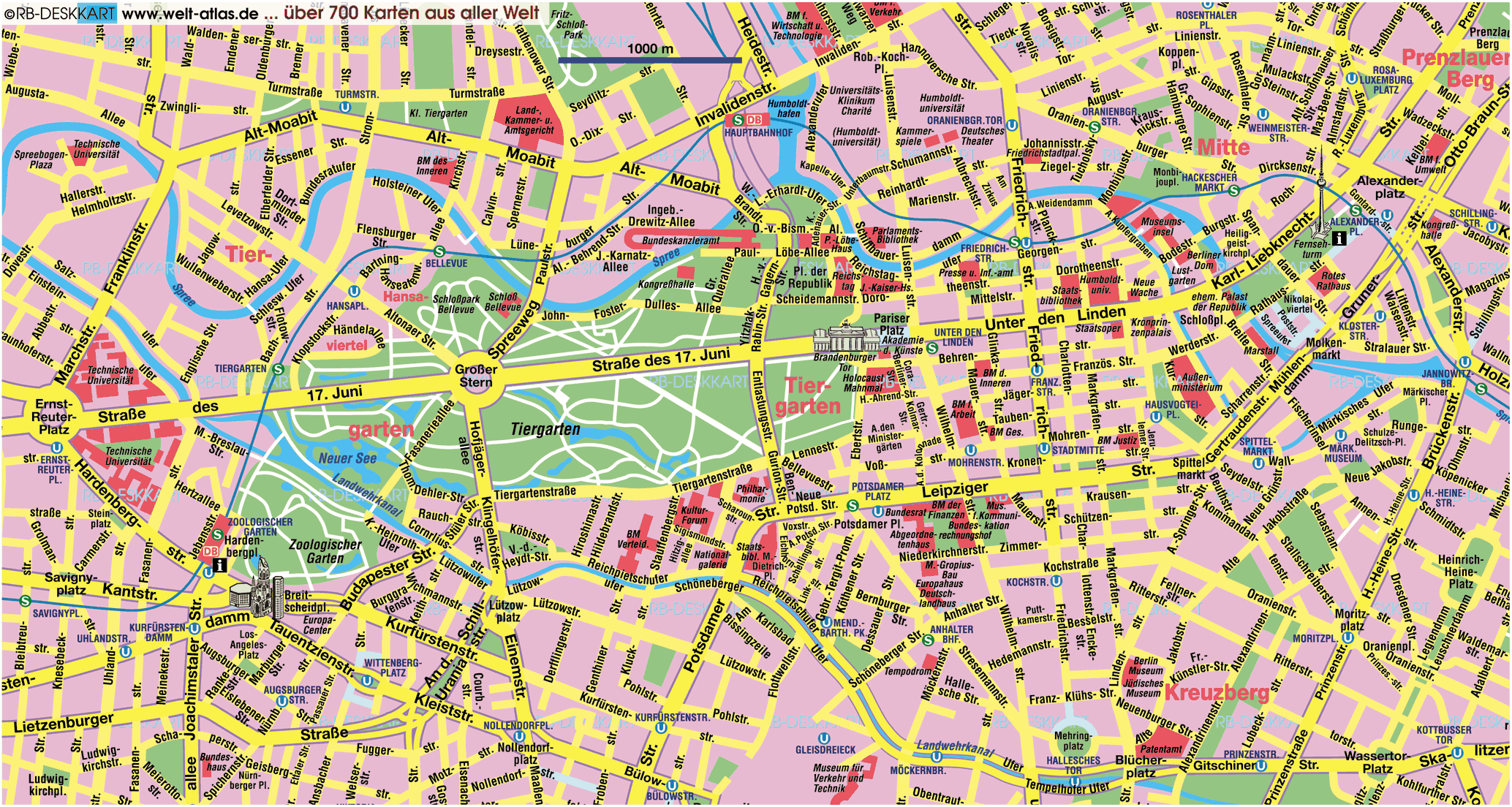 Karte Berlin Pdf Plano y mapa turistico de Berlín monumentos y tours