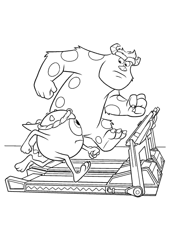 Dibujo para colorear En el gimnasio