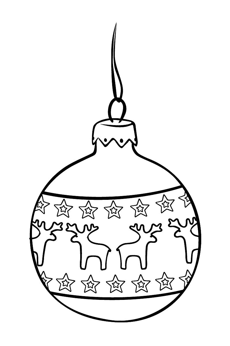 ¡juegos juegos de dibujar en línea y mucho más! Dibujo para colorear - Pelota de juguete de Navidad