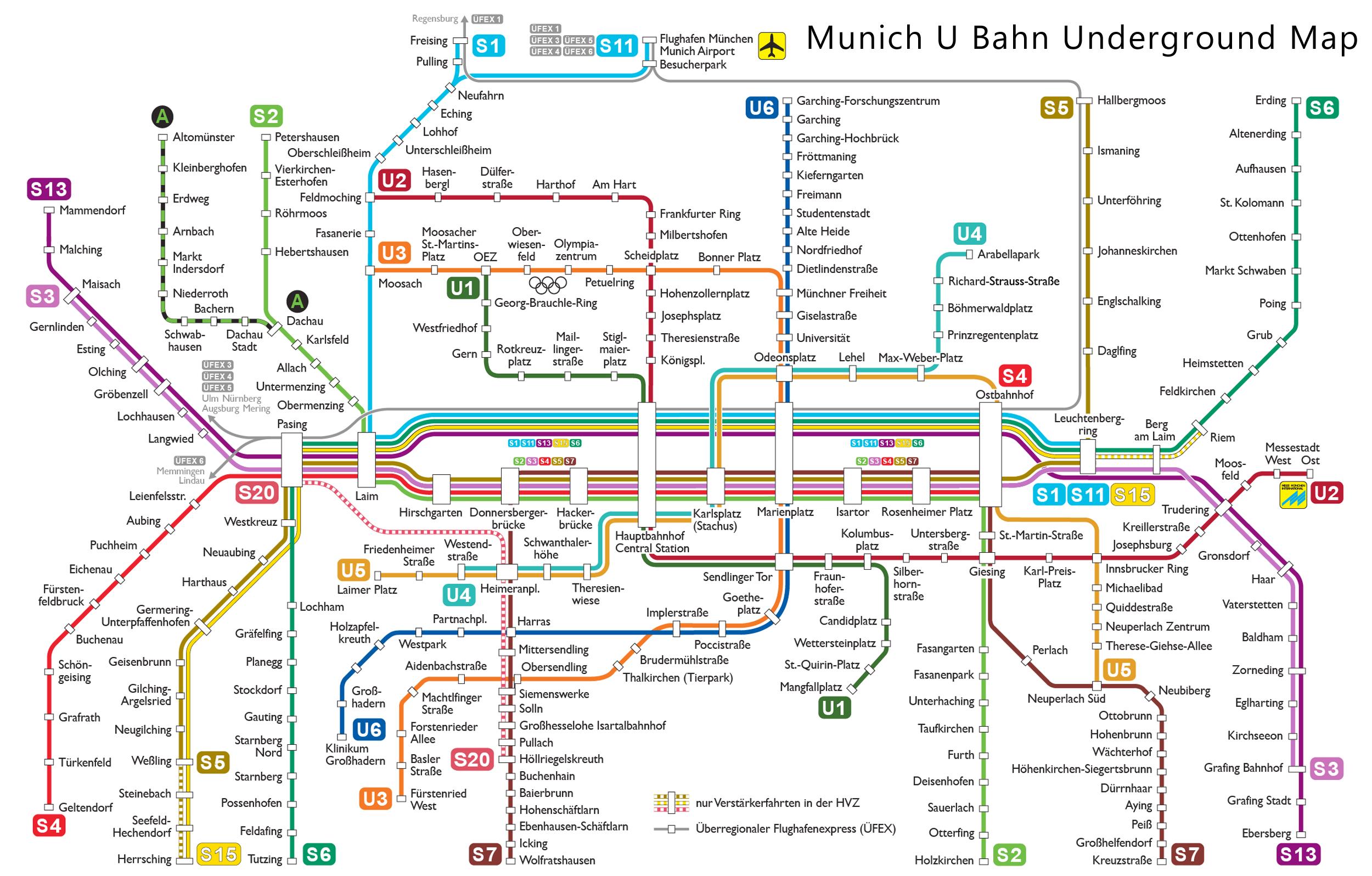 Muenchen S Bahn Map Munich ubahn mapa Munich ubahn mapa (Baviera Alemania)