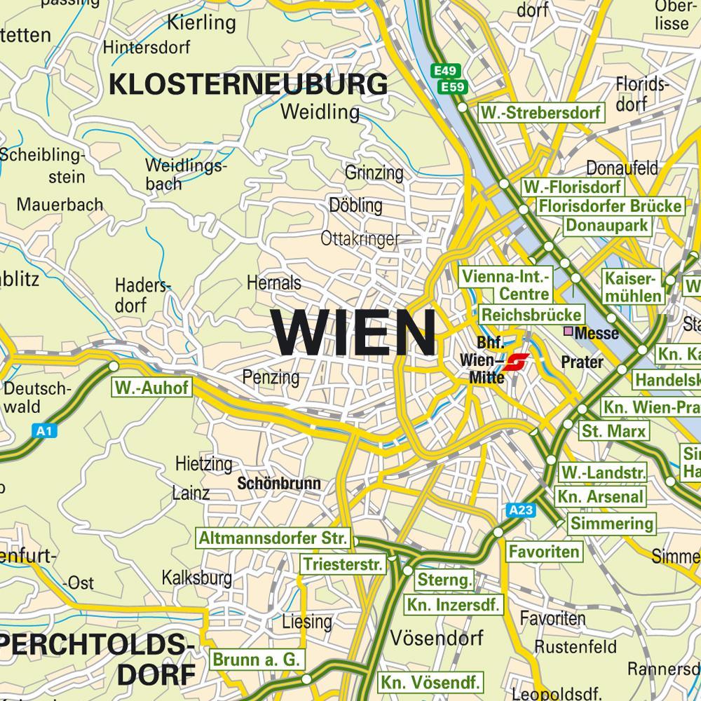 Die Wien Karte Wien mapa Mapa de Viena (Austria)