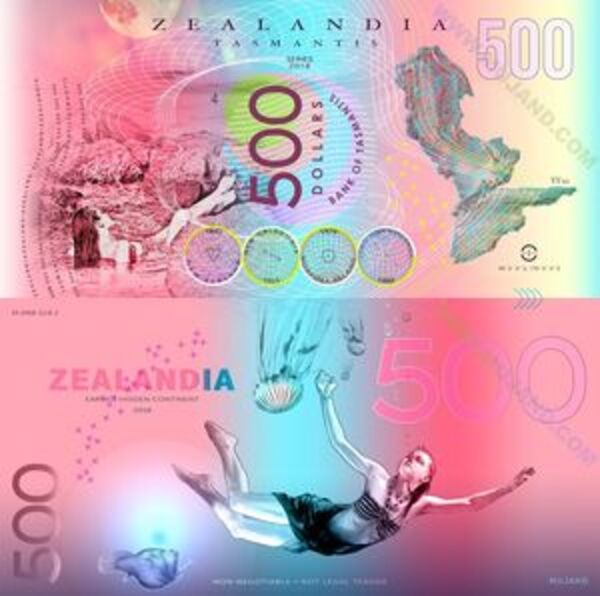 Fantasy 500 Dollars Zealandia Nueva Zelanda Numista