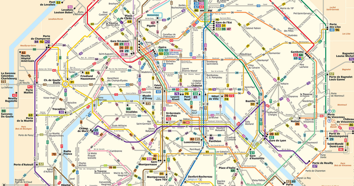 The New Paris Metro Map