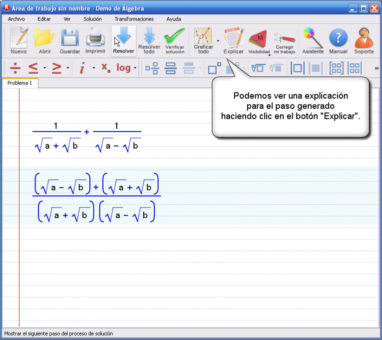Algebrator SimplificaciÃ³n de expresiones radicales