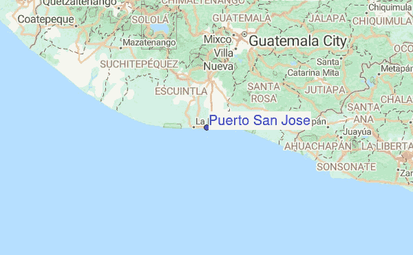 Puerto San Jose Previsiones de Olas e Boletín de Surf (Pacific Coast, Guatemala)