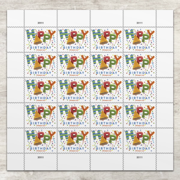 Estampilla Happy Birthday