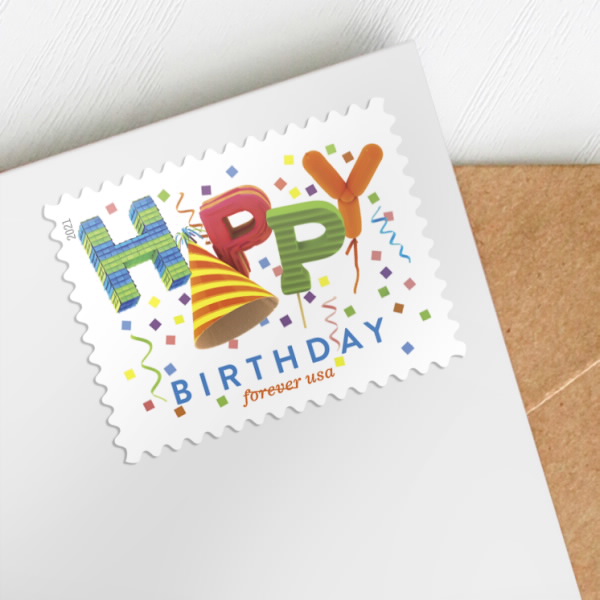Estampilla Happy Birthday