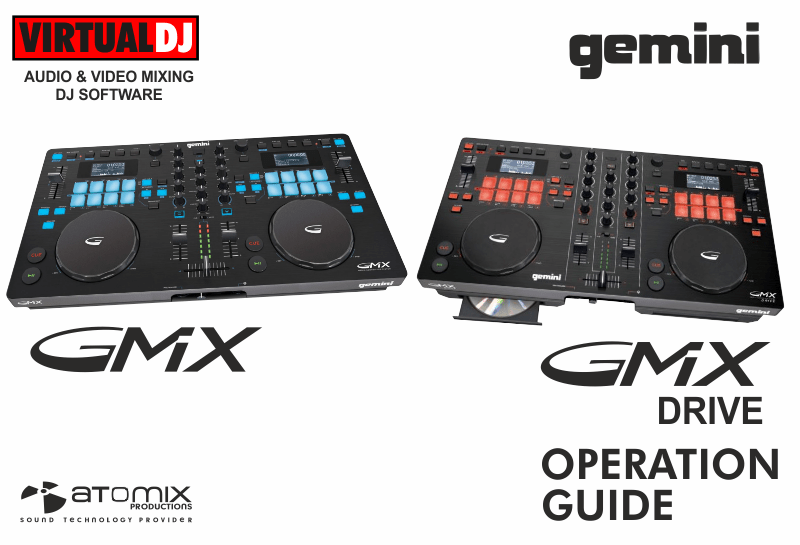 VirtualDJ Hardware Manuals Gemini GMX/GMX Drive