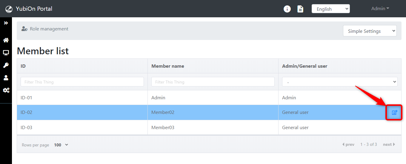 Changing Roles YubiOn Portal Guide