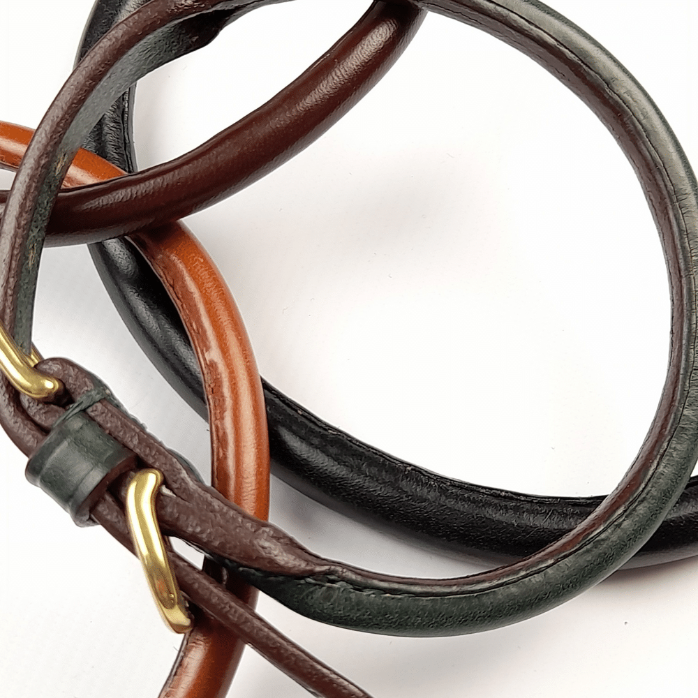 Buckled Rolled Leather Dog Collar handmade by ESB Leather