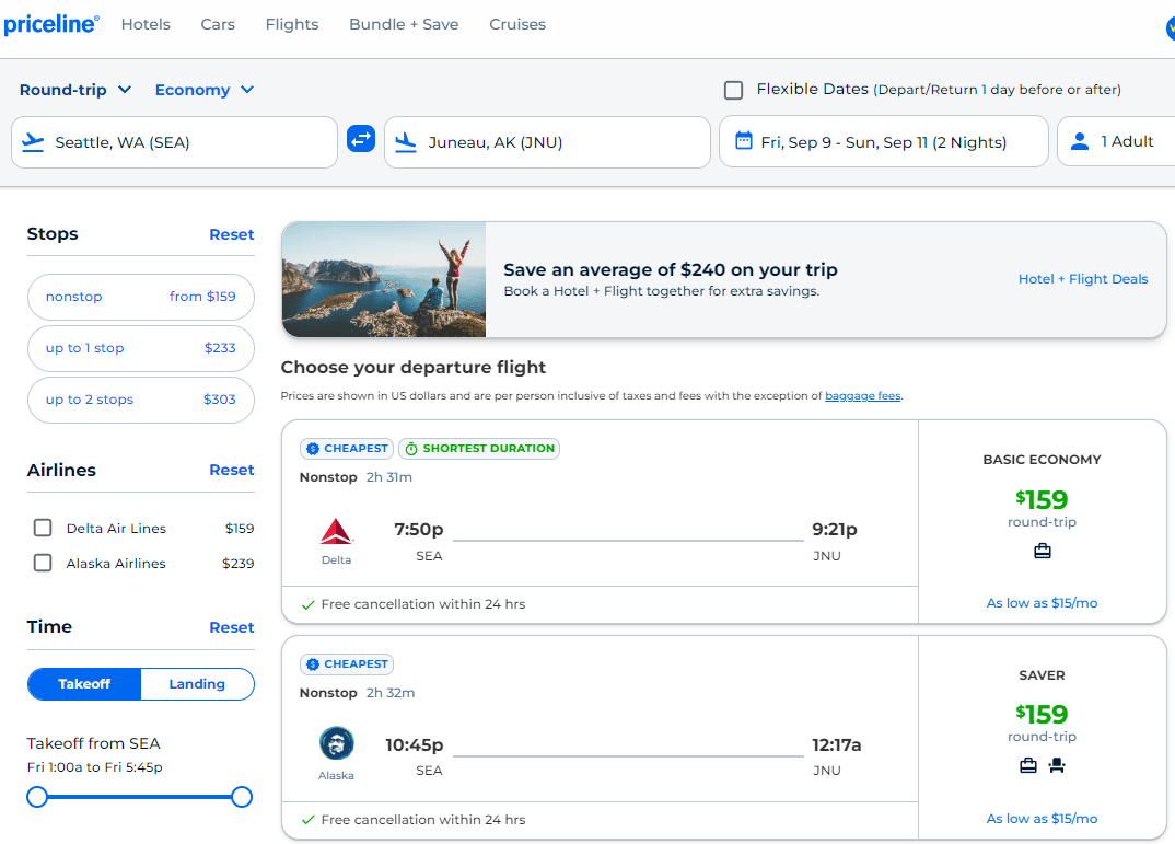 Cheap flights from Seattle!