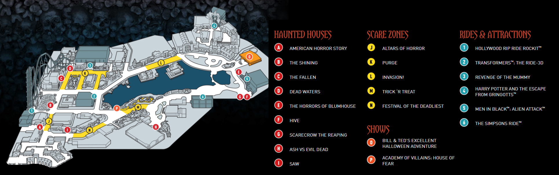 Halloween Horror Nights 2017 Map Maping Resources