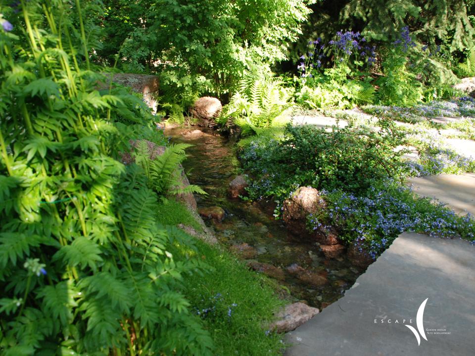 woodland pond a subtle overlay of gardens and water Escape Garden