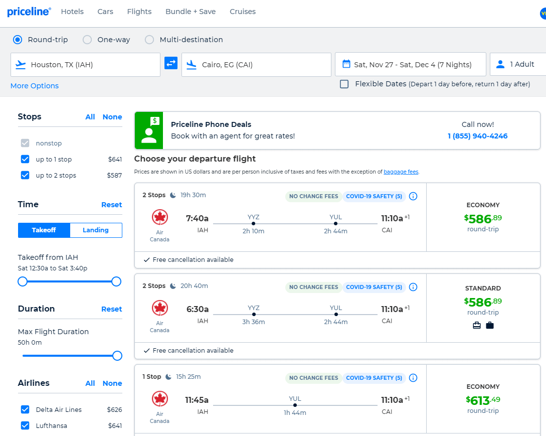 Cheap Flights Houston to Cairo 581613 r/t [SeptemberMarch] Air