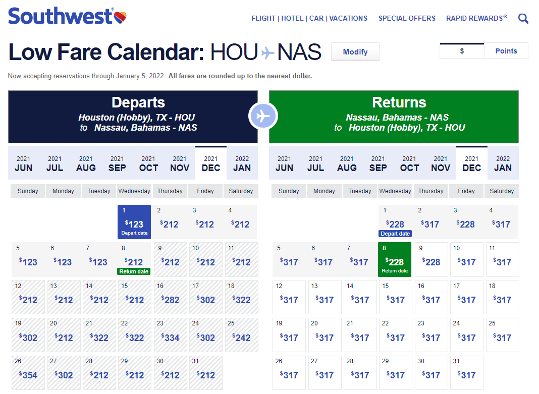 Cheap Flights Houston to/from Nassau, Bahamas 351 r/t [October