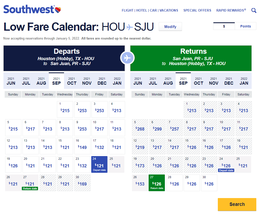 Nonstop Flights Houston to San Juan, Puerto Rico 242 r/t [September