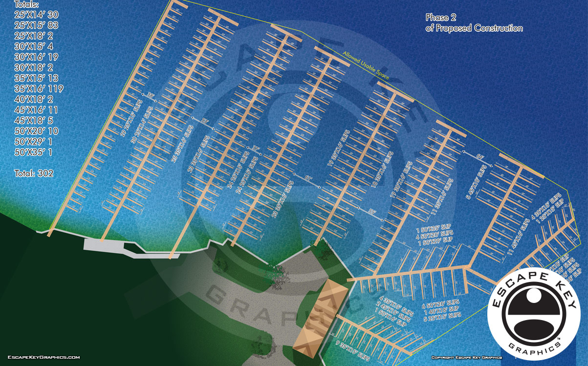 Marina Site Plans and Surveys scale technical drawing of marinas