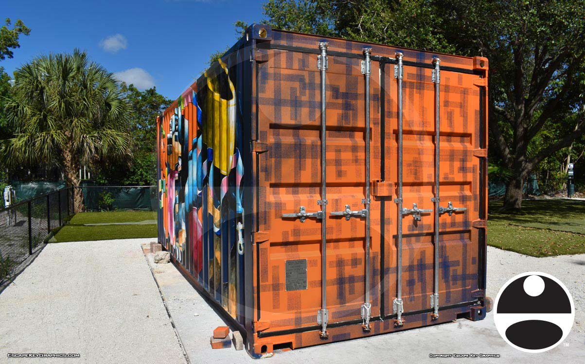 Shipping Container Abstract Mural