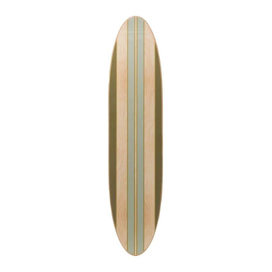 Wood Striped Surfboard