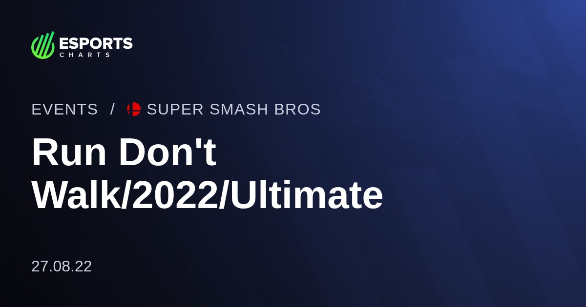 Run Don't Walk/2022/Ultimate SSB Viewership, Overview, Prize Pool