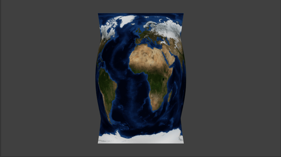 Morphing a map to a sphere in Blender