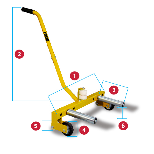 HD Adjustable Wheel Dolly ESCO