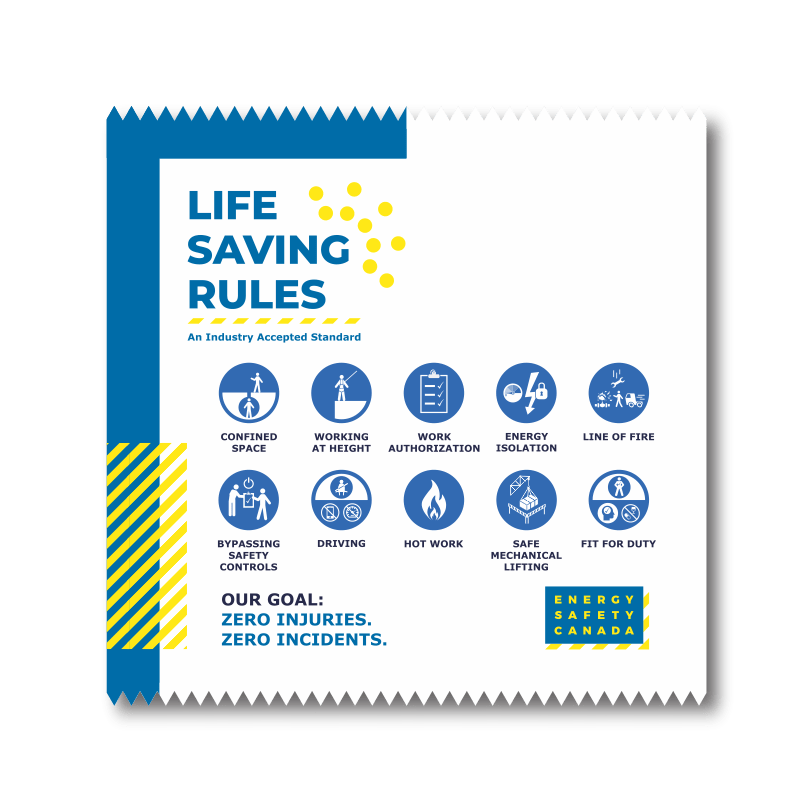 Life Saving Rules Microfibre Cloth Energy Safety Canada